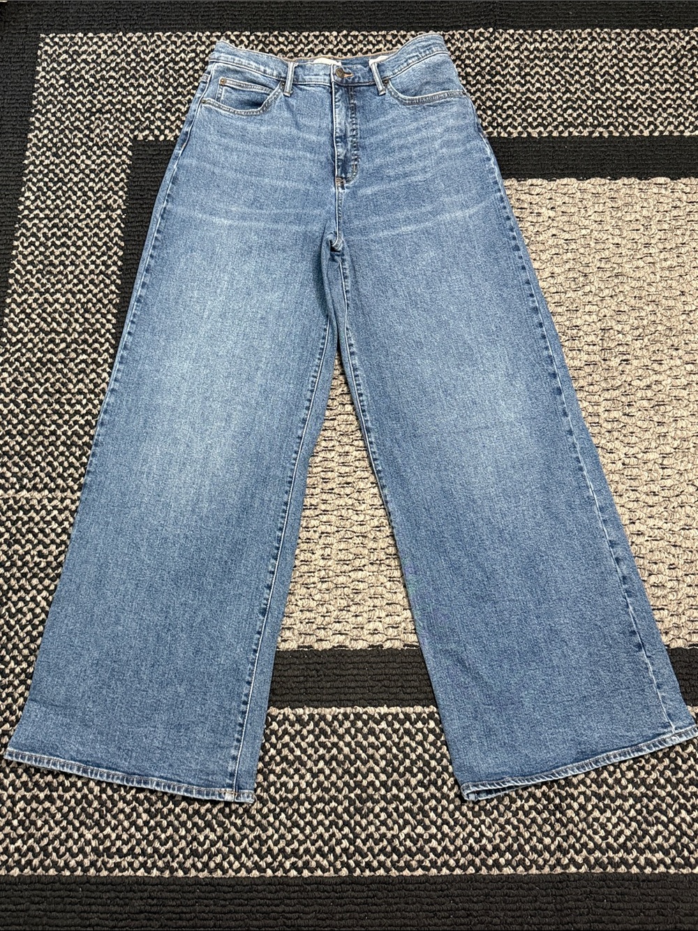 Jessica Simpson Freesia Wide Leg Jeans Sz 10 High Rise Casual Retro Classic